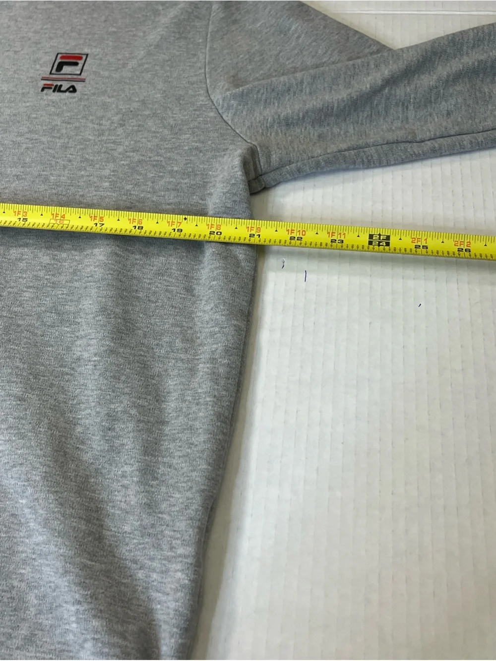 Vintage Fila Men's Gray Pullover Long Sleeve Sweatshirt Size Large